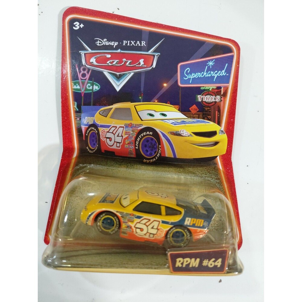 NIP Mattel 1:55 DieCast Disney Pixar Cars Supercharged RPM #64 Race Car